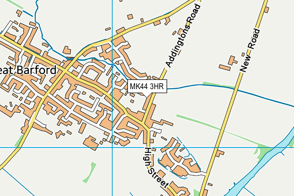 MK44 3HR map - OS VectorMap District (Ordnance Survey)