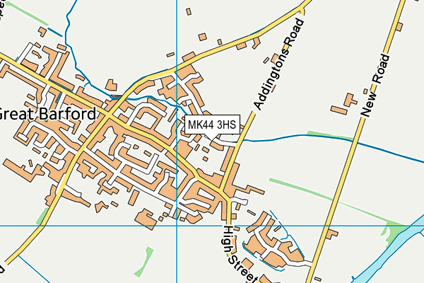 MK44 3HS map - OS VectorMap District (Ordnance Survey)