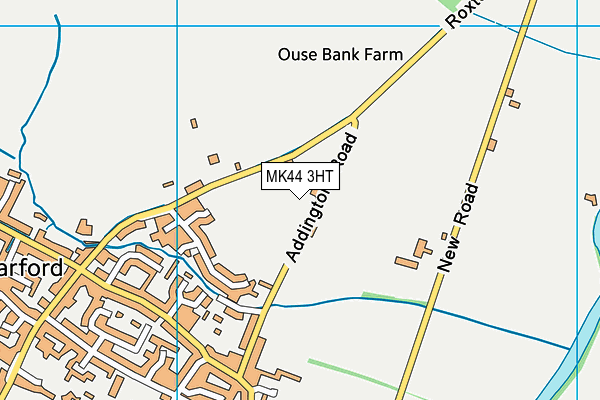 MK44 3HT map - OS VectorMap District (Ordnance Survey)