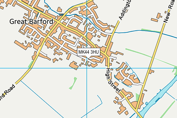 MK44 3HU map - OS VectorMap District (Ordnance Survey)