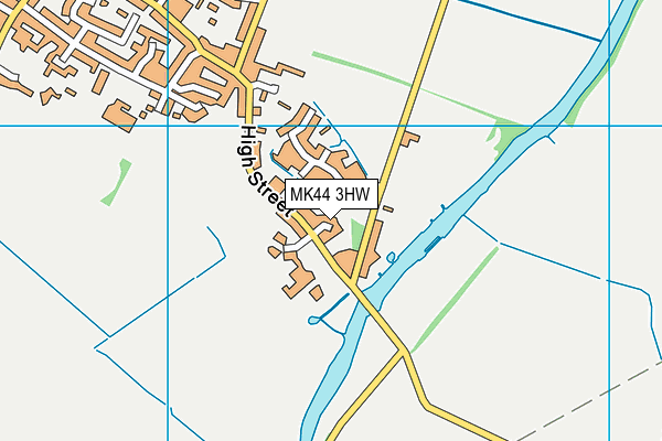MK44 3HW map - OS VectorMap District (Ordnance Survey)