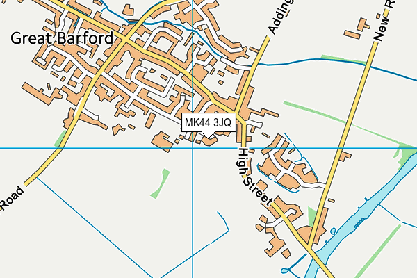 MK44 3JQ map - OS VectorMap District (Ordnance Survey)