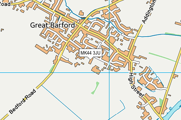 MK44 3JU map - OS VectorMap District (Ordnance Survey)