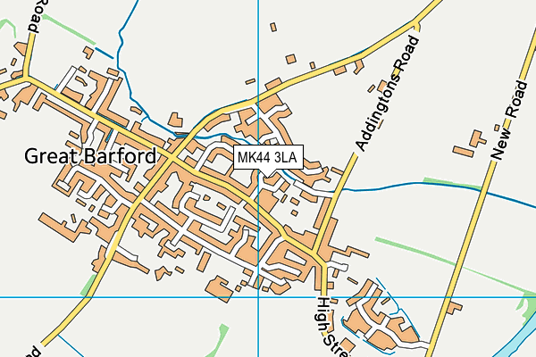 MK44 3LA map - OS VectorMap District (Ordnance Survey)