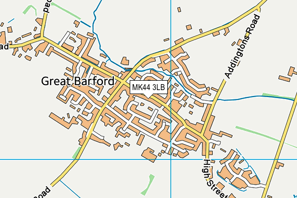 MK44 3LB map - OS VectorMap District (Ordnance Survey)