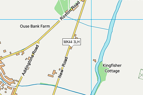 MK44 3LH map - OS VectorMap District (Ordnance Survey)