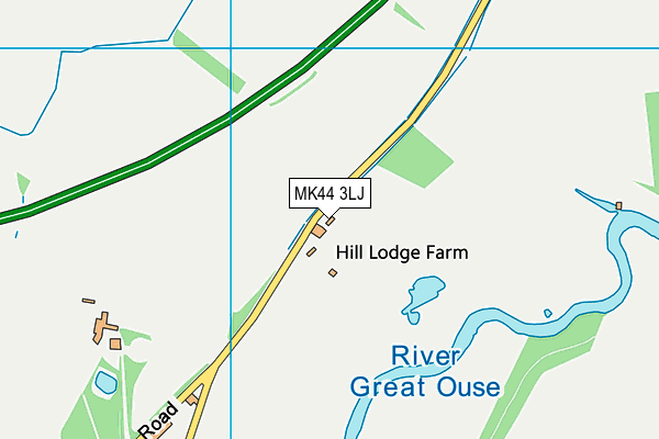 MK44 3LJ map - OS VectorMap District (Ordnance Survey)