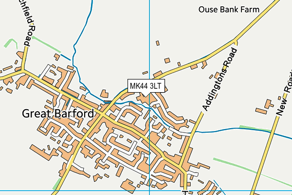 MK44 3LT map - OS VectorMap District (Ordnance Survey)