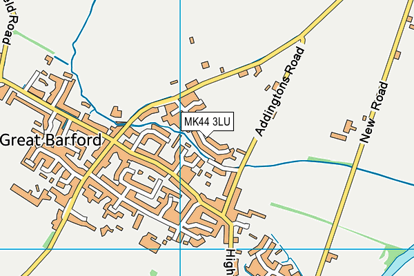 MK44 3LU map - OS VectorMap District (Ordnance Survey)