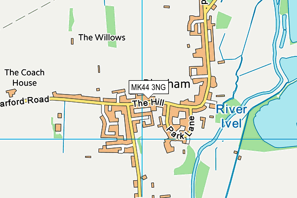 MK44 3NG map - OS VectorMap District (Ordnance Survey)