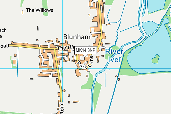 MK44 3NP map - OS VectorMap District (Ordnance Survey)