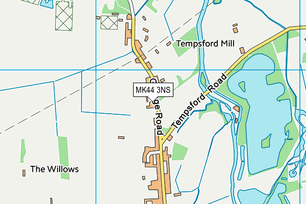 MK44 3NS map - OS VectorMap District (Ordnance Survey)