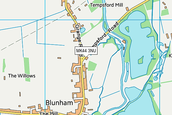 MK44 3NU map - OS VectorMap District (Ordnance Survey)