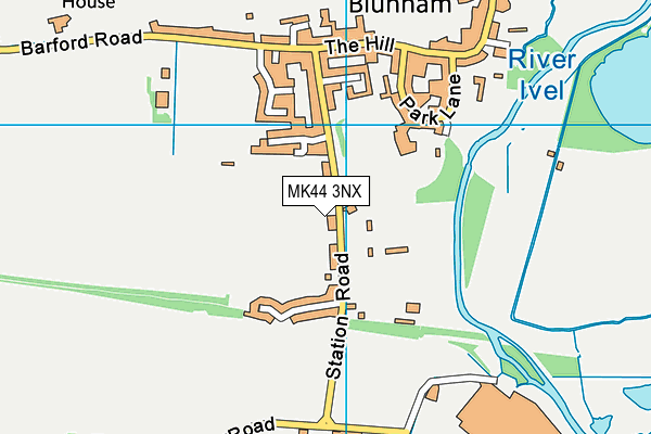 MK44 3NX map - OS VectorMap District (Ordnance Survey)