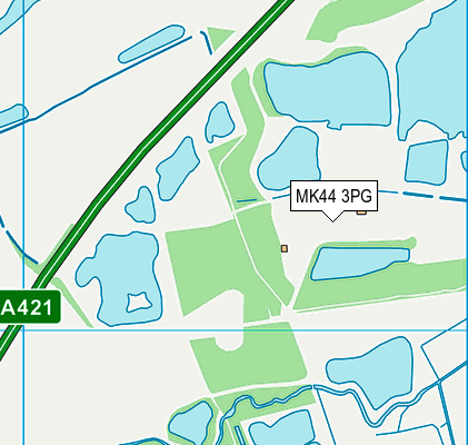 MK44 3PG map - OS VectorMap District (Ordnance Survey)