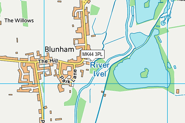 MK44 3PL map - OS VectorMap District (Ordnance Survey)