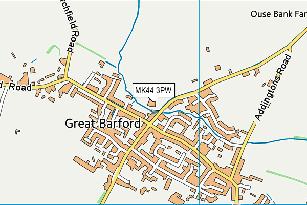 MK44 3PW map - OS VectorMap District (Ordnance Survey)