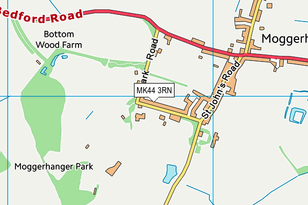 MK44 3RN map - OS VectorMap District (Ordnance Survey)