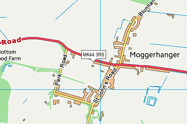 MK44 3RS map - OS VectorMap District (Ordnance Survey)