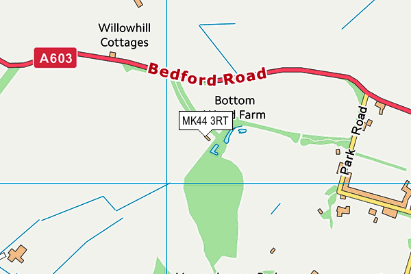 MK44 3RT map - OS VectorMap District (Ordnance Survey)