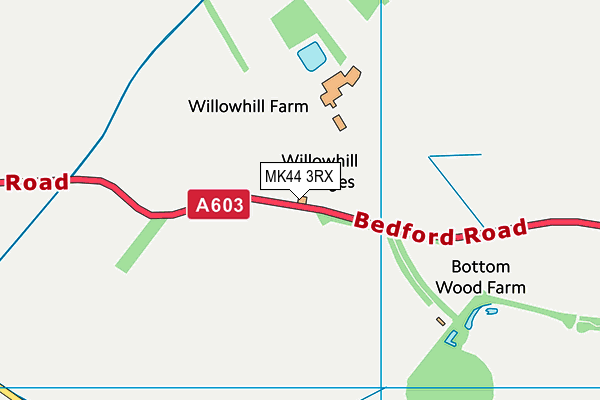 MK44 3RX map - OS VectorMap District (Ordnance Survey)