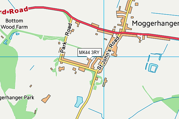 MK44 3RY map - OS VectorMap District (Ordnance Survey)