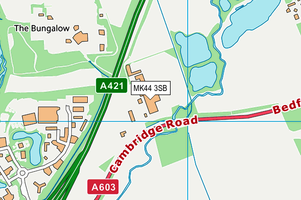 MK44 3SB map - OS VectorMap District (Ordnance Survey)