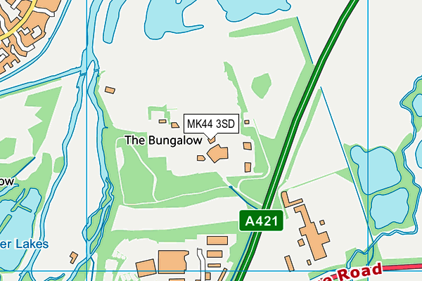 MK44 3SD map - OS VectorMap District (Ordnance Survey)