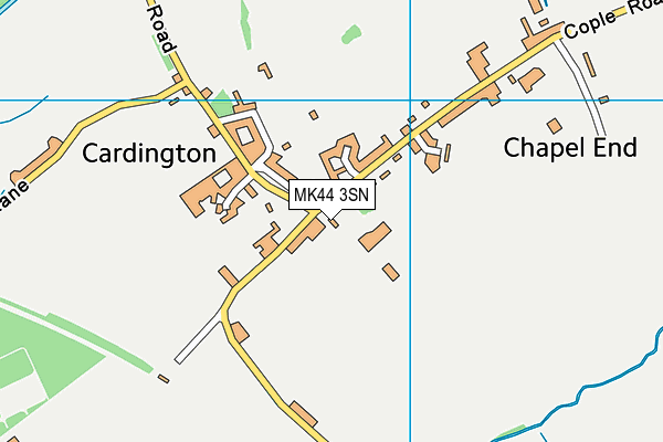 MK44 3SN map - OS VectorMap District (Ordnance Survey)