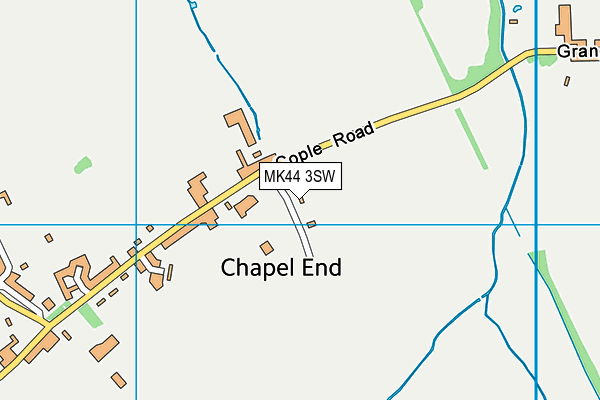 MK44 3SW map - OS VectorMap District (Ordnance Survey)