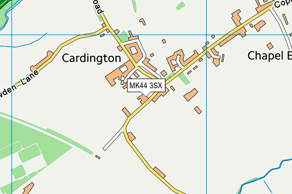 MK44 3SX map - OS VectorMap District (Ordnance Survey)