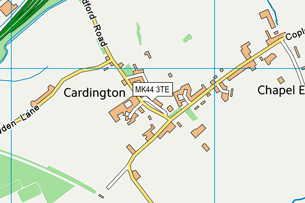 MK44 3TE map - OS VectorMap District (Ordnance Survey)