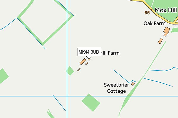 MK44 3UD map - OS VectorMap District (Ordnance Survey)