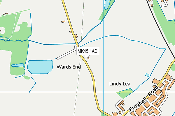 MK45 1AD map - OS VectorMap District (Ordnance Survey)