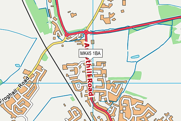 Flitwick Community Football Centre map (MK45 1BA) - OS VectorMap District (Ordnance Survey)