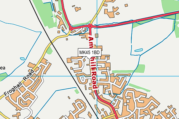 MK45 1BD map - OS VectorMap District (Ordnance Survey)