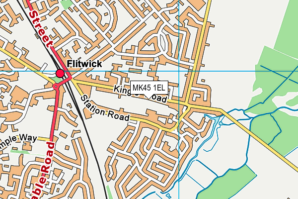 MK45 1EL map - OS VectorMap District (Ordnance Survey)