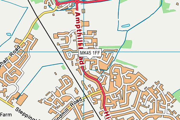 MK45 1FF map - OS VectorMap District (Ordnance Survey)