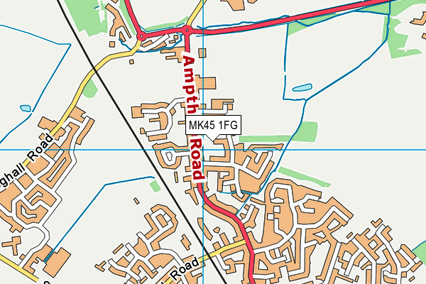 MK45 1FG map - OS VectorMap District (Ordnance Survey)