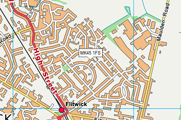 MK45 1FS map - OS VectorMap District (Ordnance Survey)