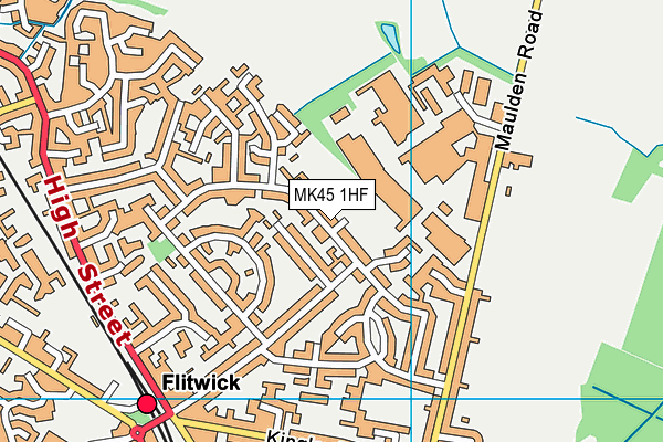 MK45 1HF map - OS VectorMap District (Ordnance Survey)