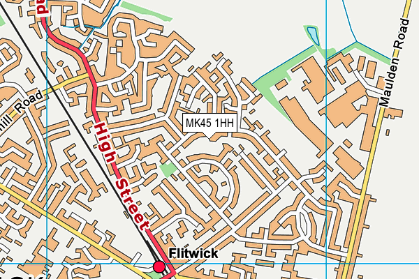 MK45 1HH map - OS VectorMap District (Ordnance Survey)