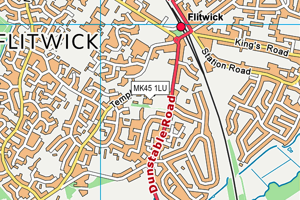 Flitwick Lower School map (MK45 1LU) - OS VectorMap District (Ordnance Survey)