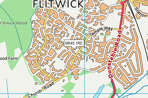 MK45 1RD map - OS VectorMap District (Ordnance Survey)