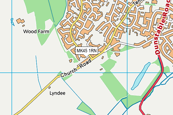 MK45 1RN map - OS VectorMap District (Ordnance Survey)