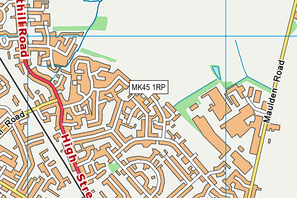 MK45 1RP map - OS VectorMap District (Ordnance Survey)