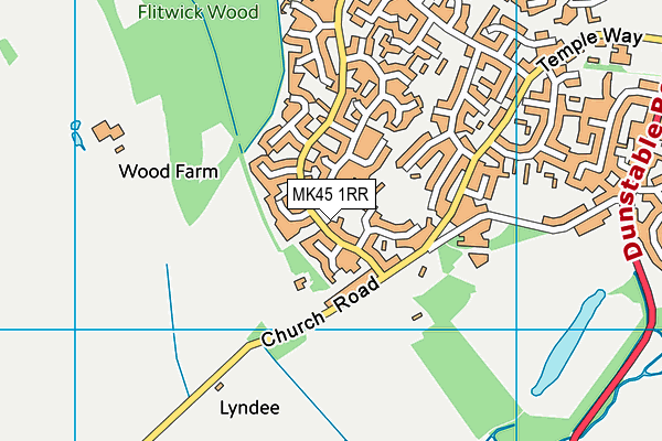 MK45 1RR map - OS VectorMap District (Ordnance Survey)