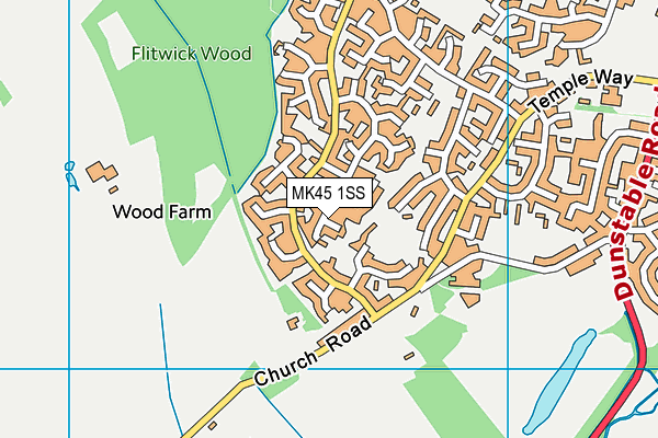 MK45 1SS map - OS VectorMap District (Ordnance Survey)