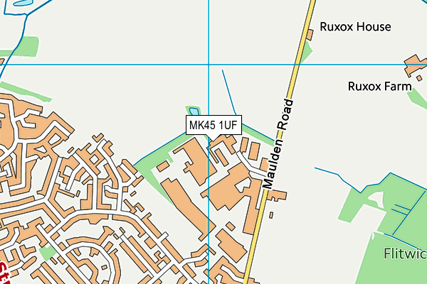 MK45 1UF map - OS VectorMap District (Ordnance Survey)