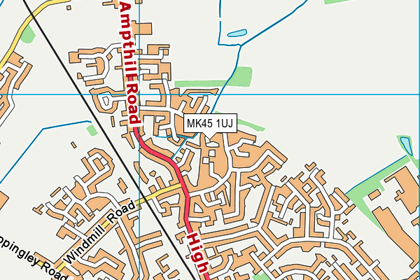 MK45 1UJ map - OS VectorMap District (Ordnance Survey)